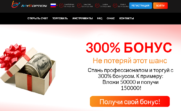 Complaint against the binary options broker Myboption  