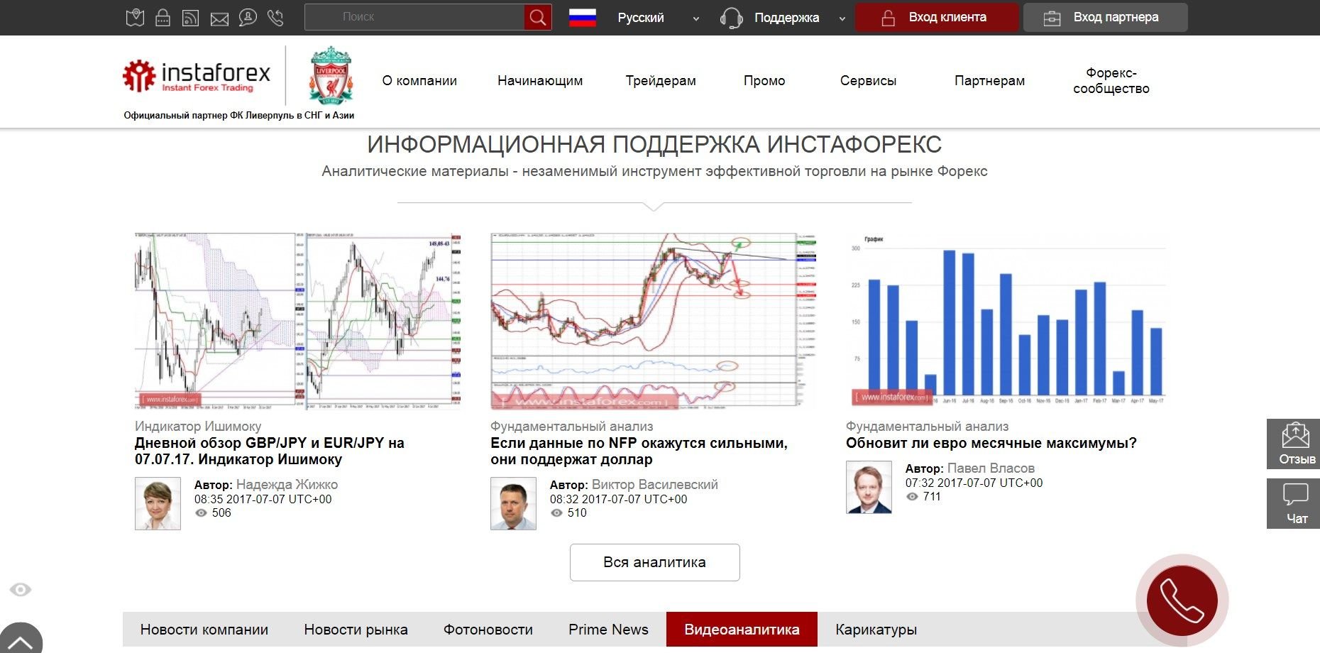 InstaForex broker in the binary options market