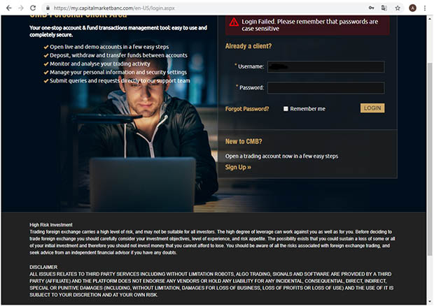Capital Markets Banc проблемы с выводом денег с платформы