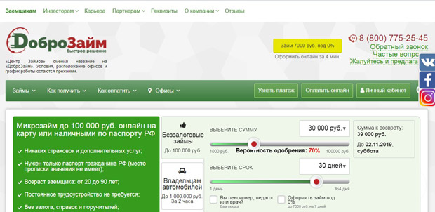 Обзор МФК ДоброЗайм отзывы